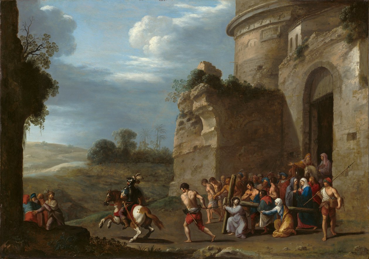 Kristus bærer korset af Cornelis van Poelenburch