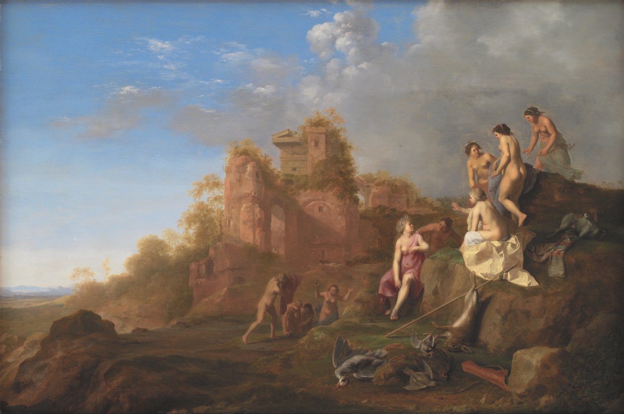 Diana og hendes nymfer af Cornelis van Poelenburch