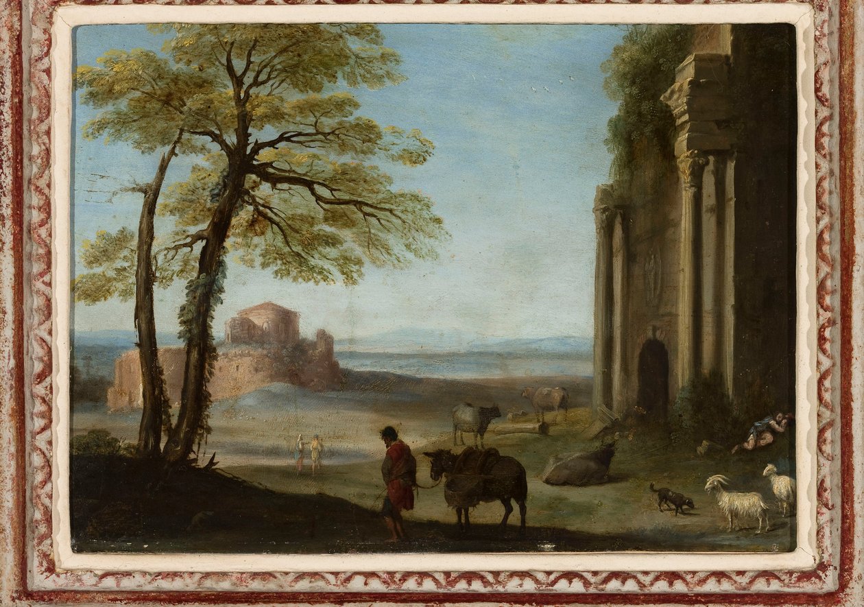 Hyrdelandskab af Cornelis van Poelenburch