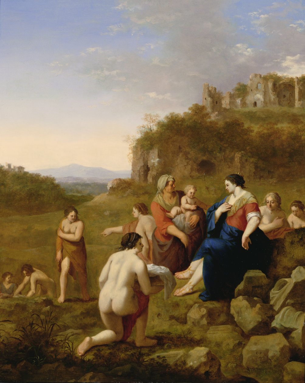 Fundet af Moses af Cornelis van Poelenburgh or Poelenburch