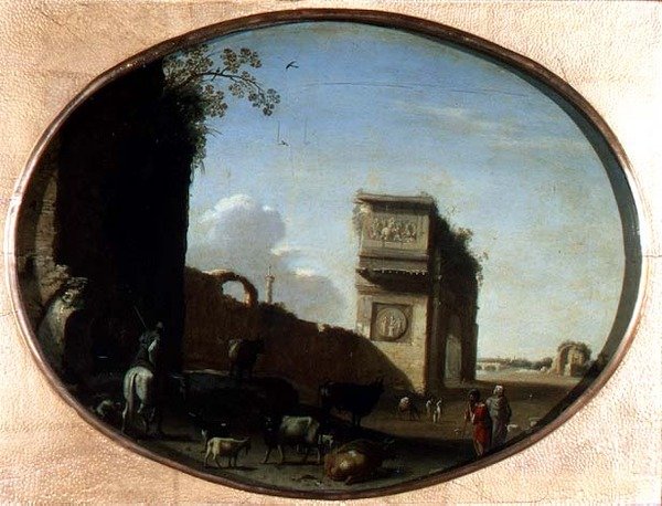 Ruinerne af Rom af Cornelis van Poelenburgh or Poelenburch