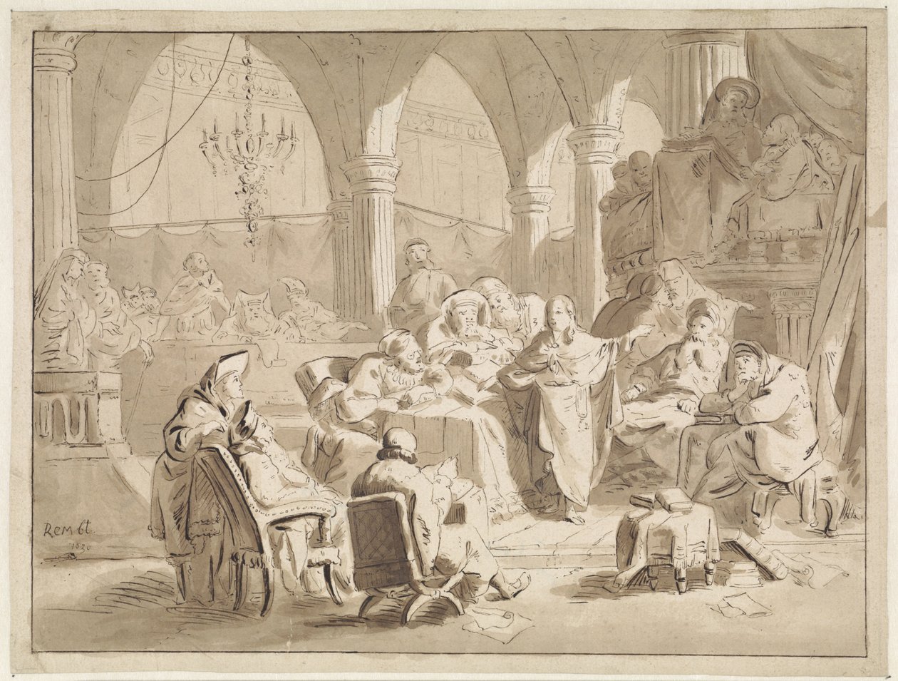 Kristus i en alder af tolv i templet af Cornelis van der Griendt