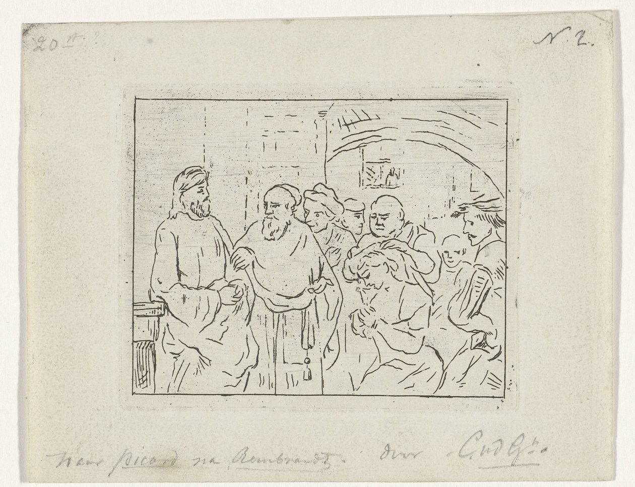 Kristus og kvinden taget i utroskab af Cornelis van der Griendt