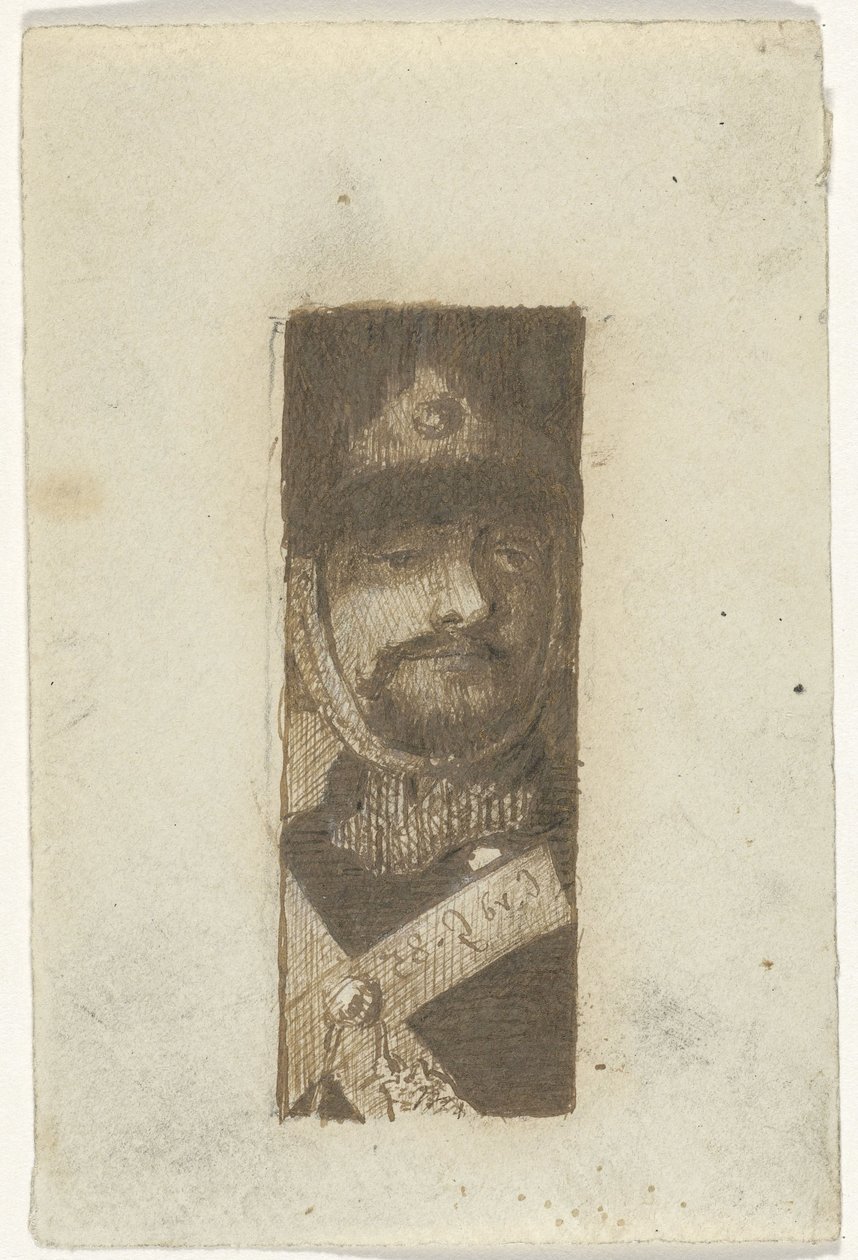 Portræt af en soldat af Cornelis van der Griendt