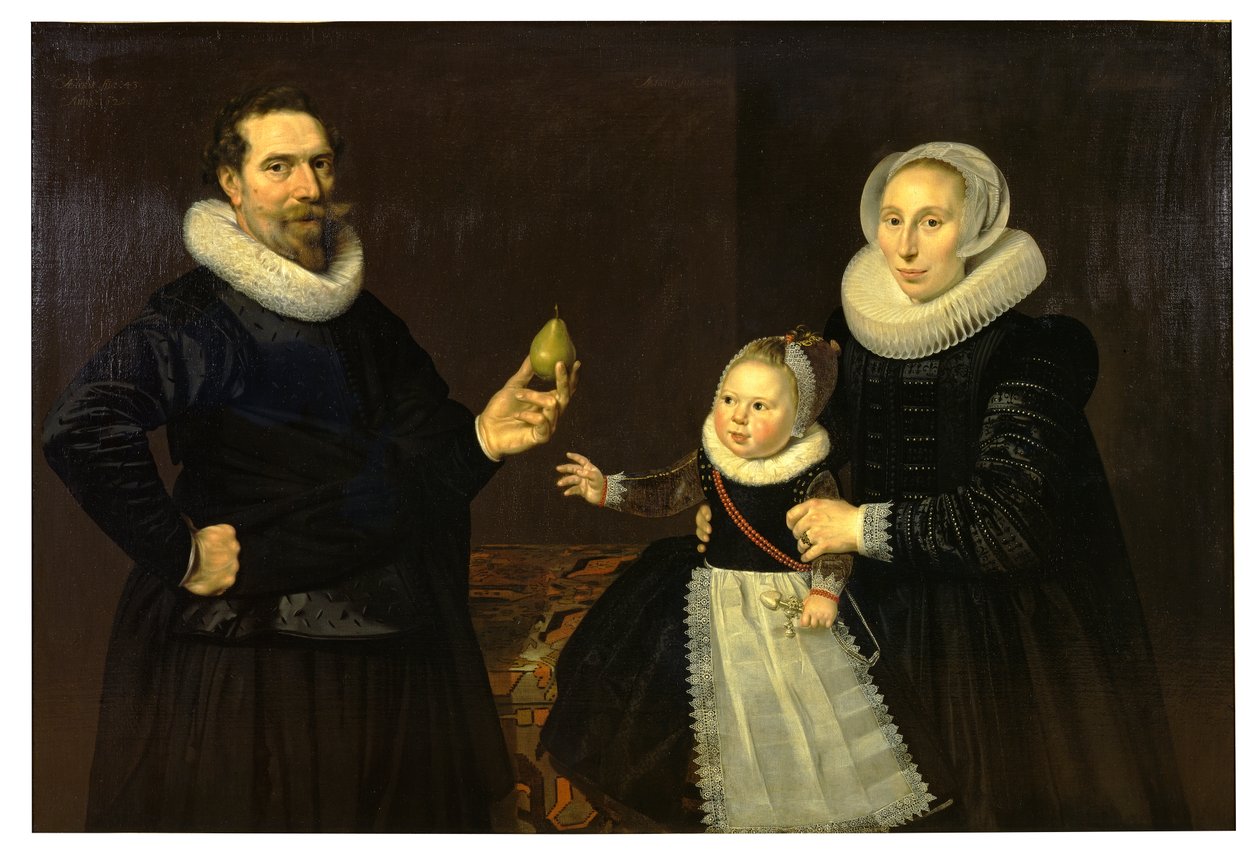 Familieportræt (olie på lærred) af Cornelis van der Voort