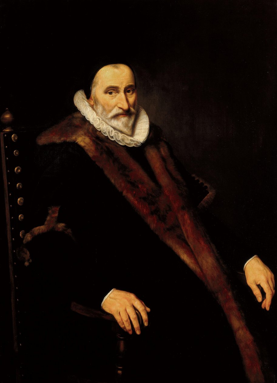 Portræt af Cornelis Pietersz Hooft af Cornelis van der Voort