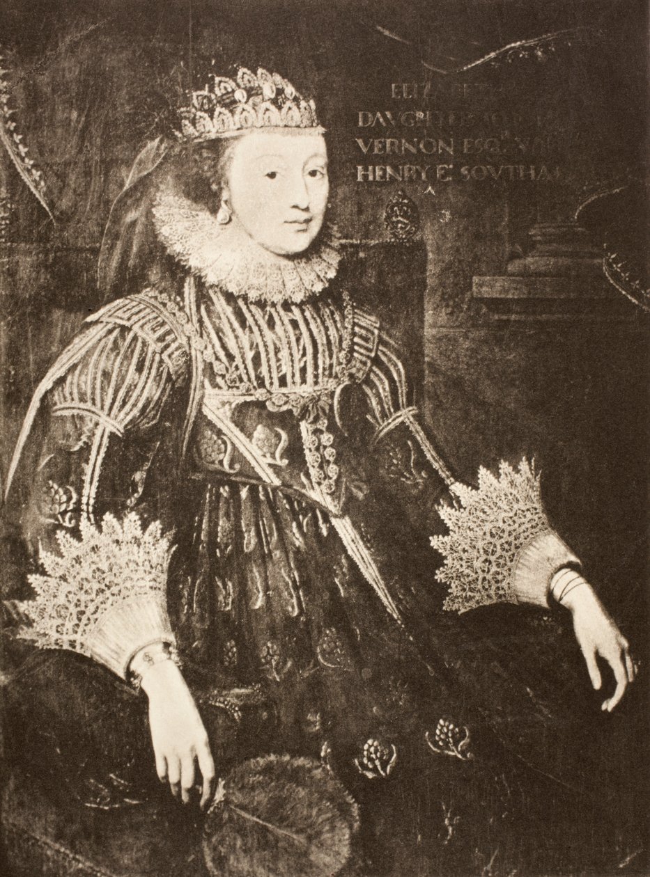 Elizabeth Wriothesley, fra "Memoirs of the Martyr King" af Allan Fea, udgivet i 1905 af Cornelius Janssen van Ceulen