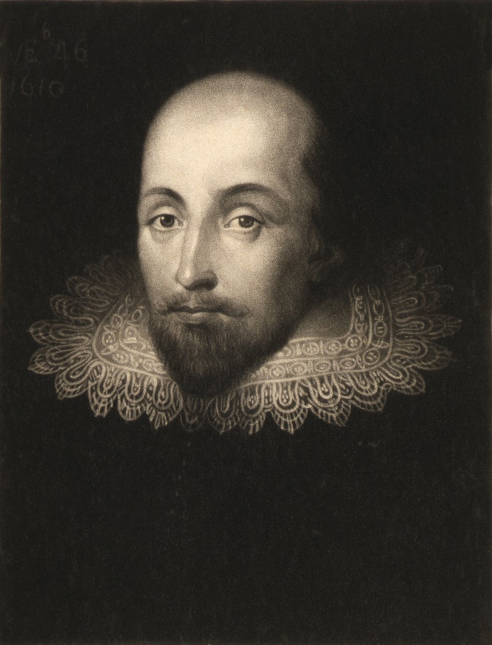 William Shakespeare (1564-1616), graveret af Charles Turner (1773-1857) af Cornelius Janssen van Ceulen