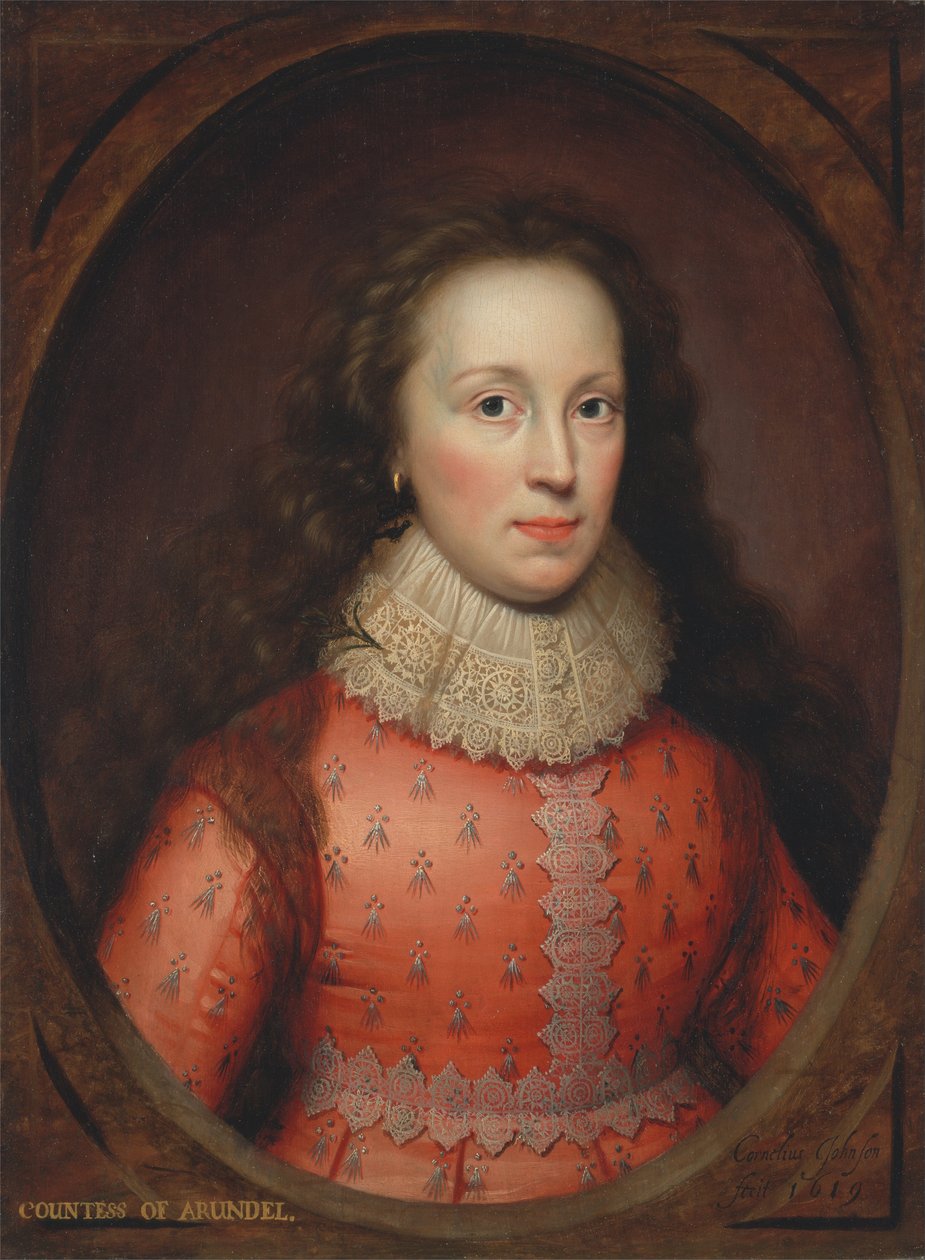 Portræt af en kvinde, traditionelt identificeret som grevinde af Arundel af Cornelius I Johnson