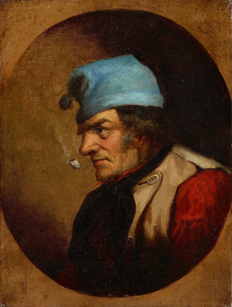 Levende med Blue Tuque og Pipe af Cornelius Krieghoff
