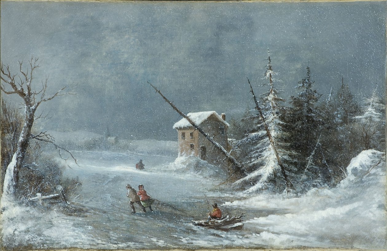 Snestormen af Cornelius Krieghoff