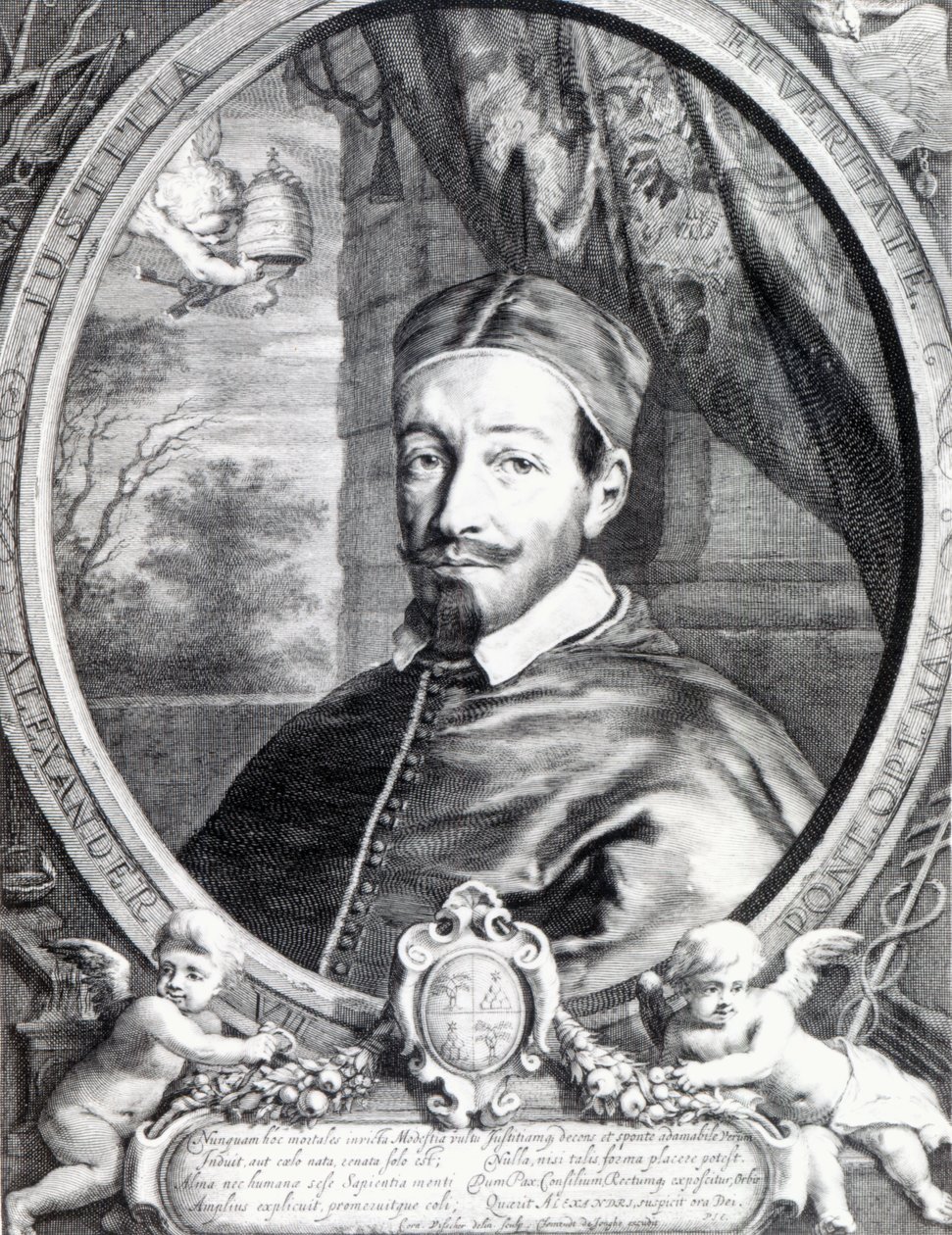 Pave Alexander VII, udgivet af Clement de Jonghe af Cornelis Visscher