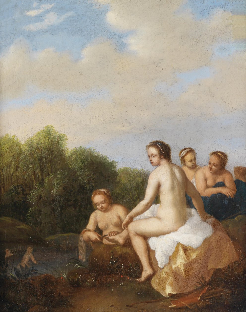 Badende Nymphen af Cornelis van Poelenburgh or Poelenburch