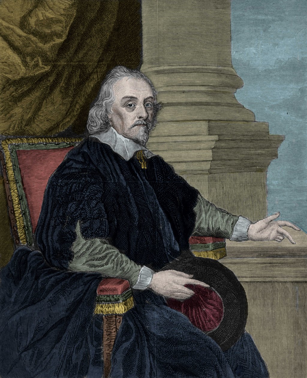 William Harvey (1578-1658), engelsk læge, ifølge maleriet Cornelius Jansen. af Cornelius (after) Jansen