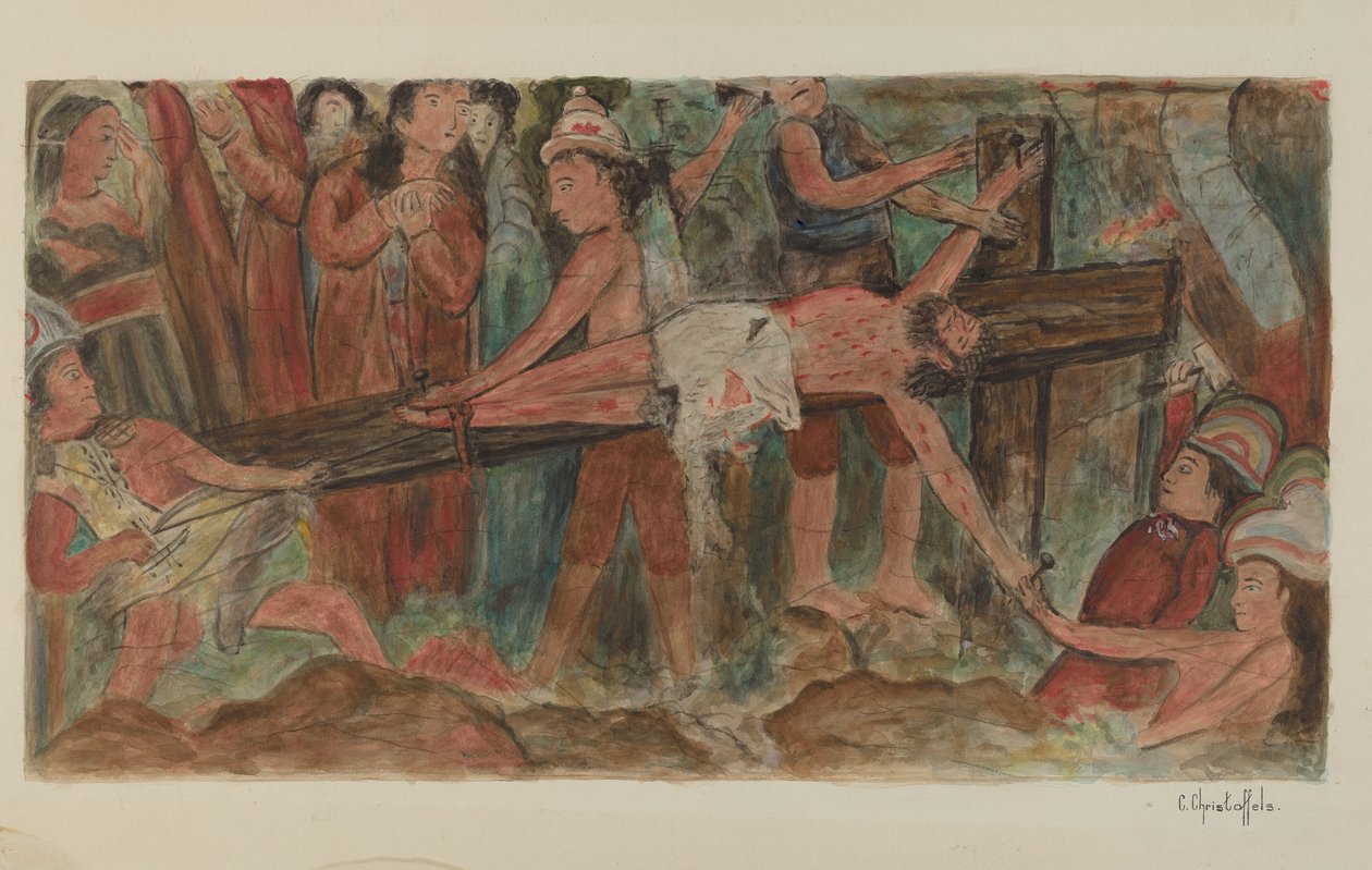 "Korsets stationer" nr. 11. "Jesus er naglet til korset af Cornelius Christoffels