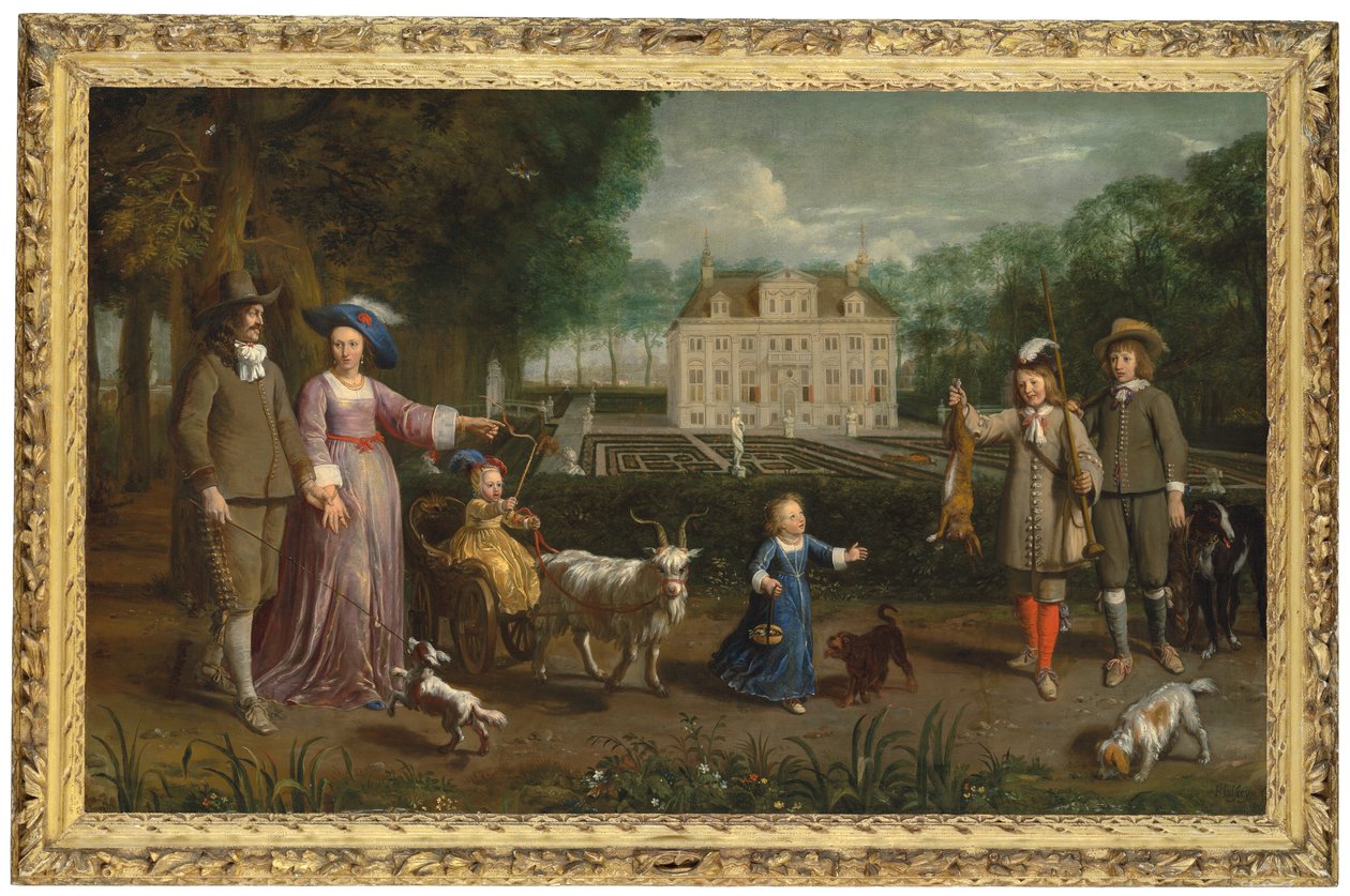 Gruppeportræt af en familie af Cornelius Holsteyn