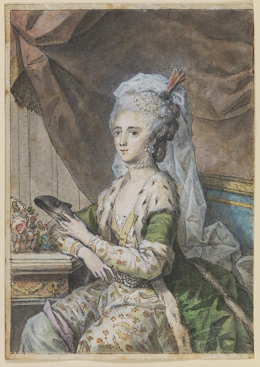 Louise, kone til prins Karl af Hessen-Kassel, iført tyrkisk kostume af Cornelius Høyer