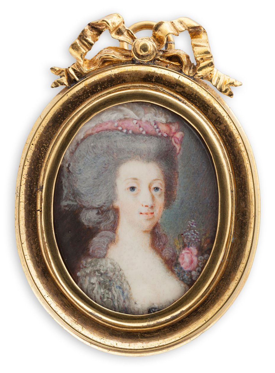 Portræt af Sophia Magdalena af Danmark 1746-1813, dronning af Sverige. af Cornelius Høyer