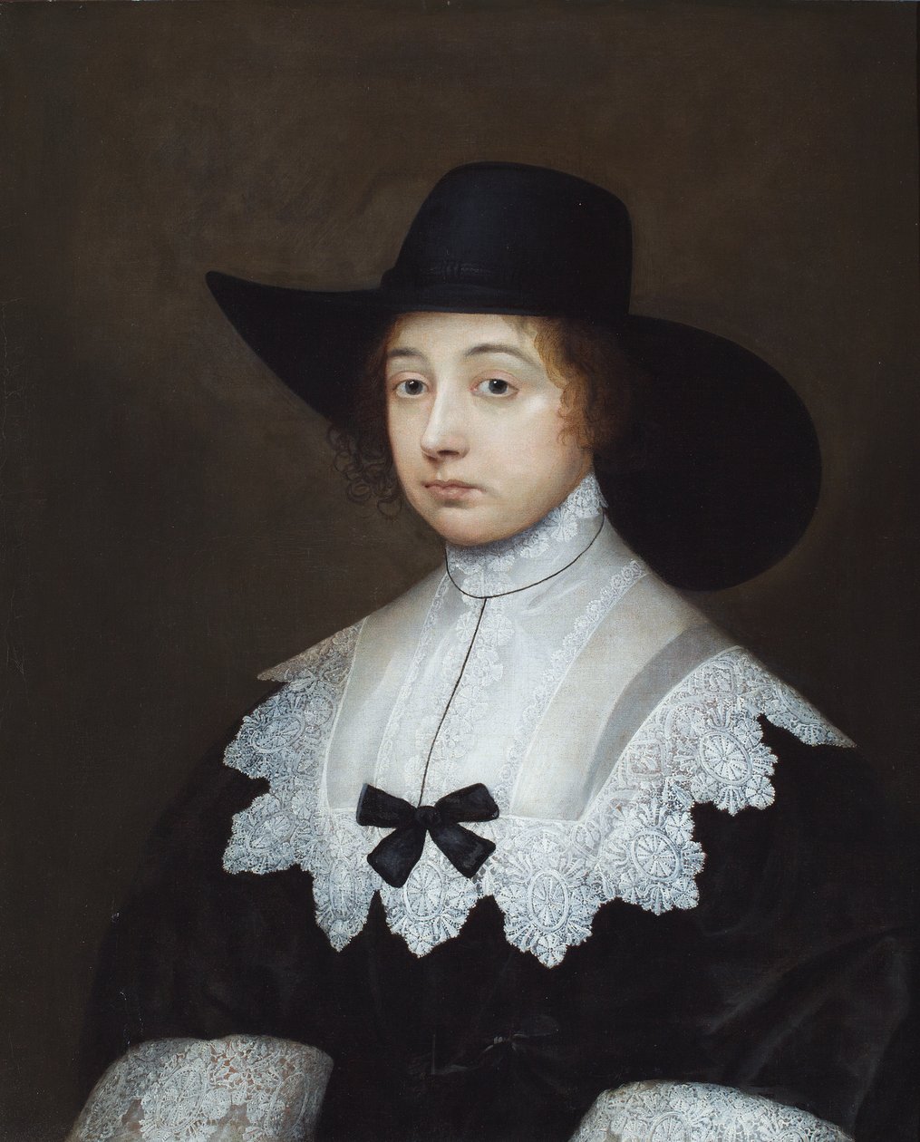 Portræt af Dorothy Sydney, grevinde af Leicester (oliemaleri) af Cornelius I Johnson