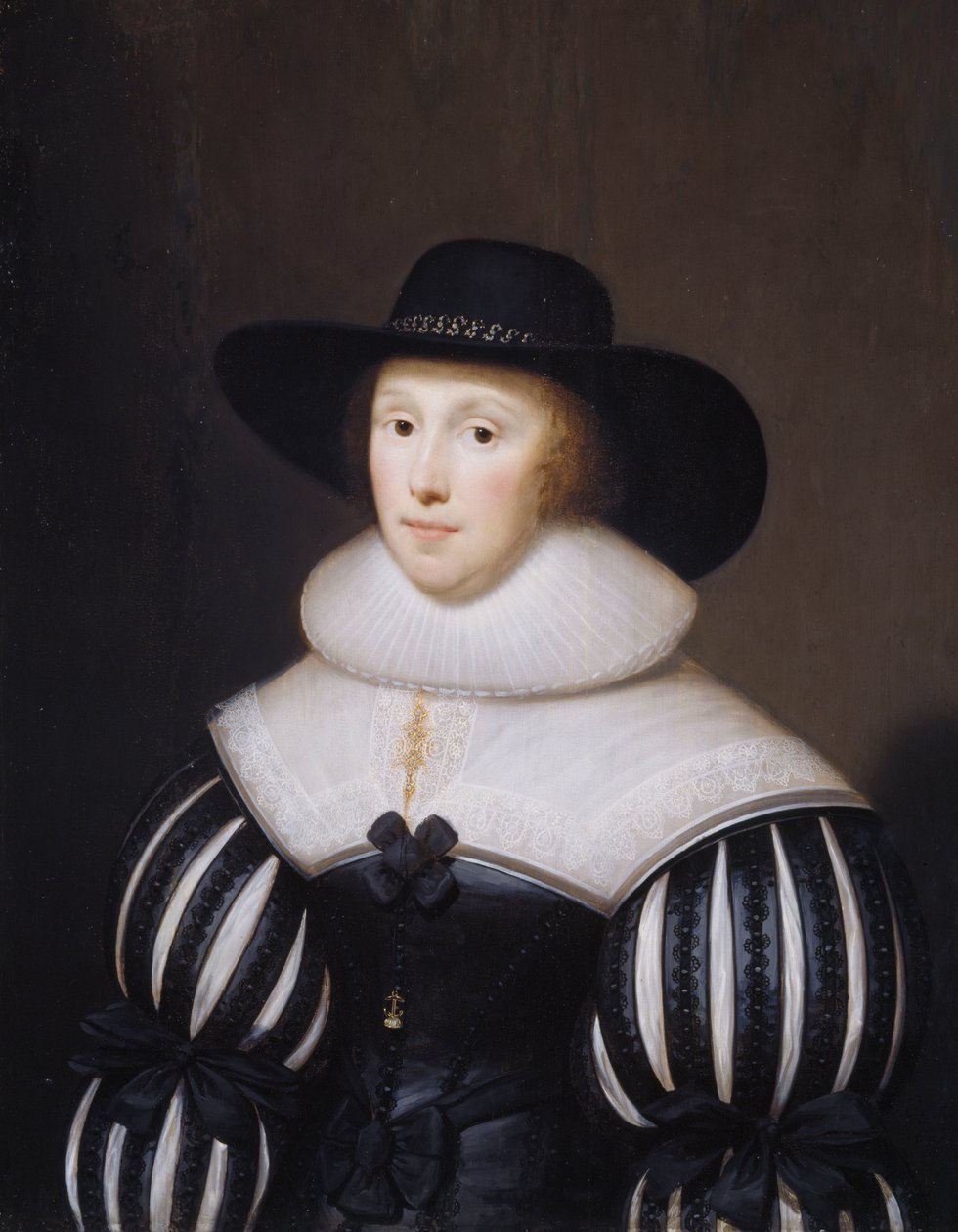 Portræt af Grace Bradbourne, hustru til Thomas Holte, 1627-1700 af Cornelius I Johnson