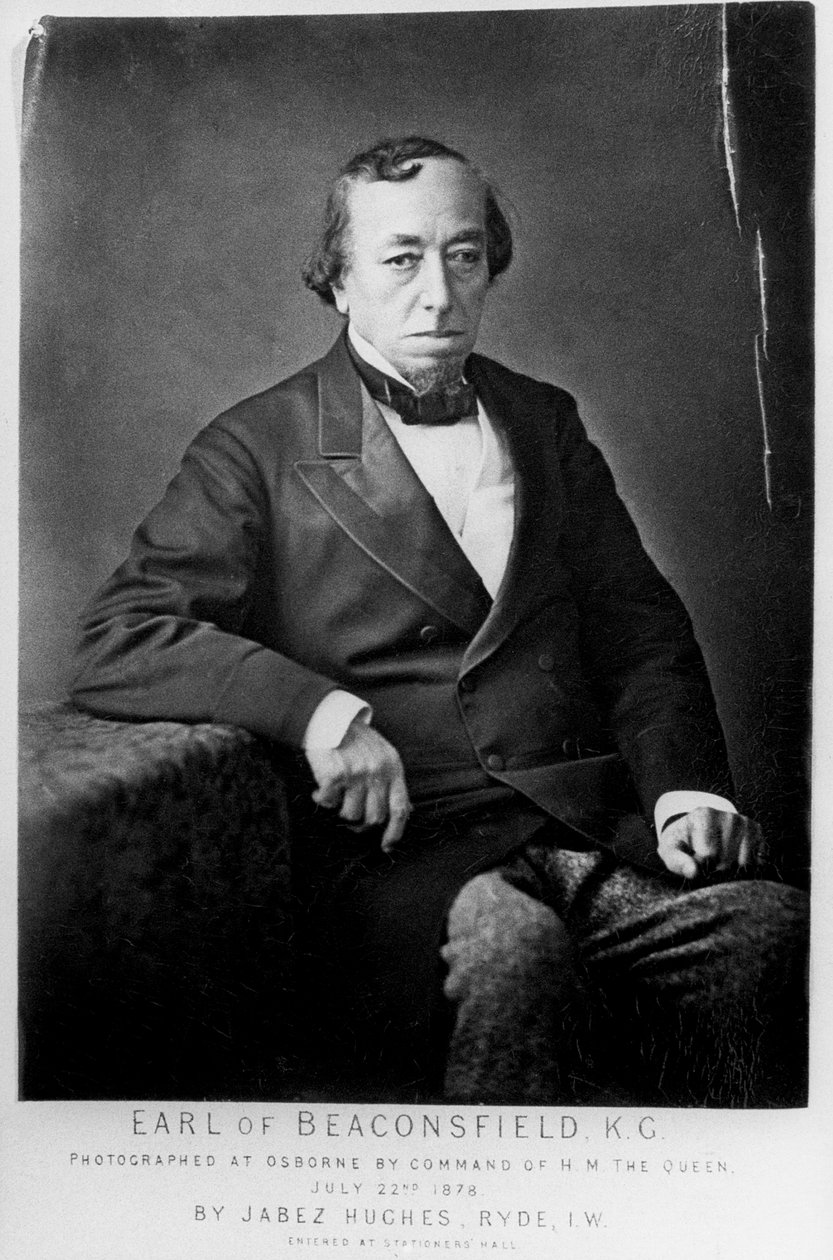 Benjamin Disraeli, 1. jarl af Beaconsfield 1804-1881, britisk konservativ statsmand, 1878 af Cornelius Jabez Hughes