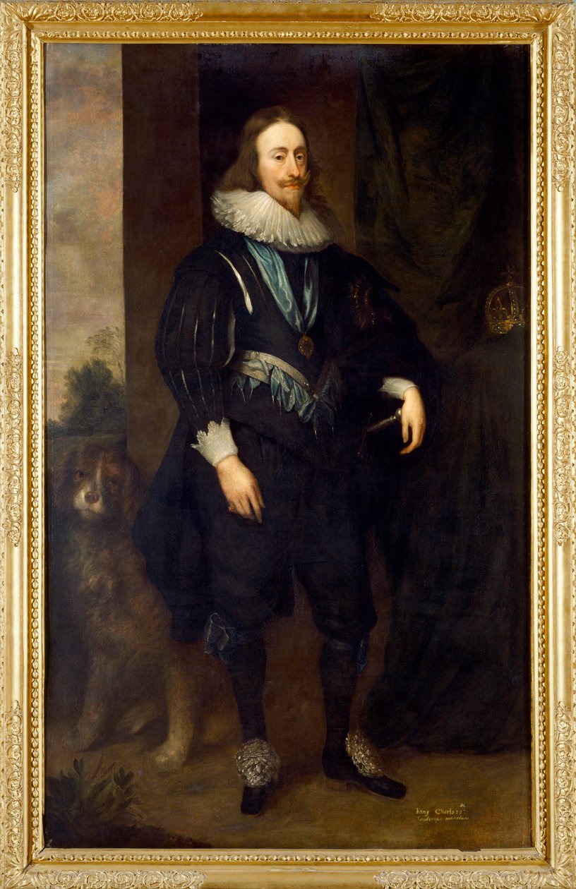 Charles I (olie på lærred) af Cornelius Janssen van Ceulen