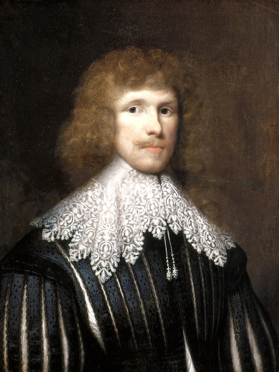 Portræt af Lucius Carey, Anden Viscount Falkland (olie på lærred) af Cornelius Janssen van Ceulen