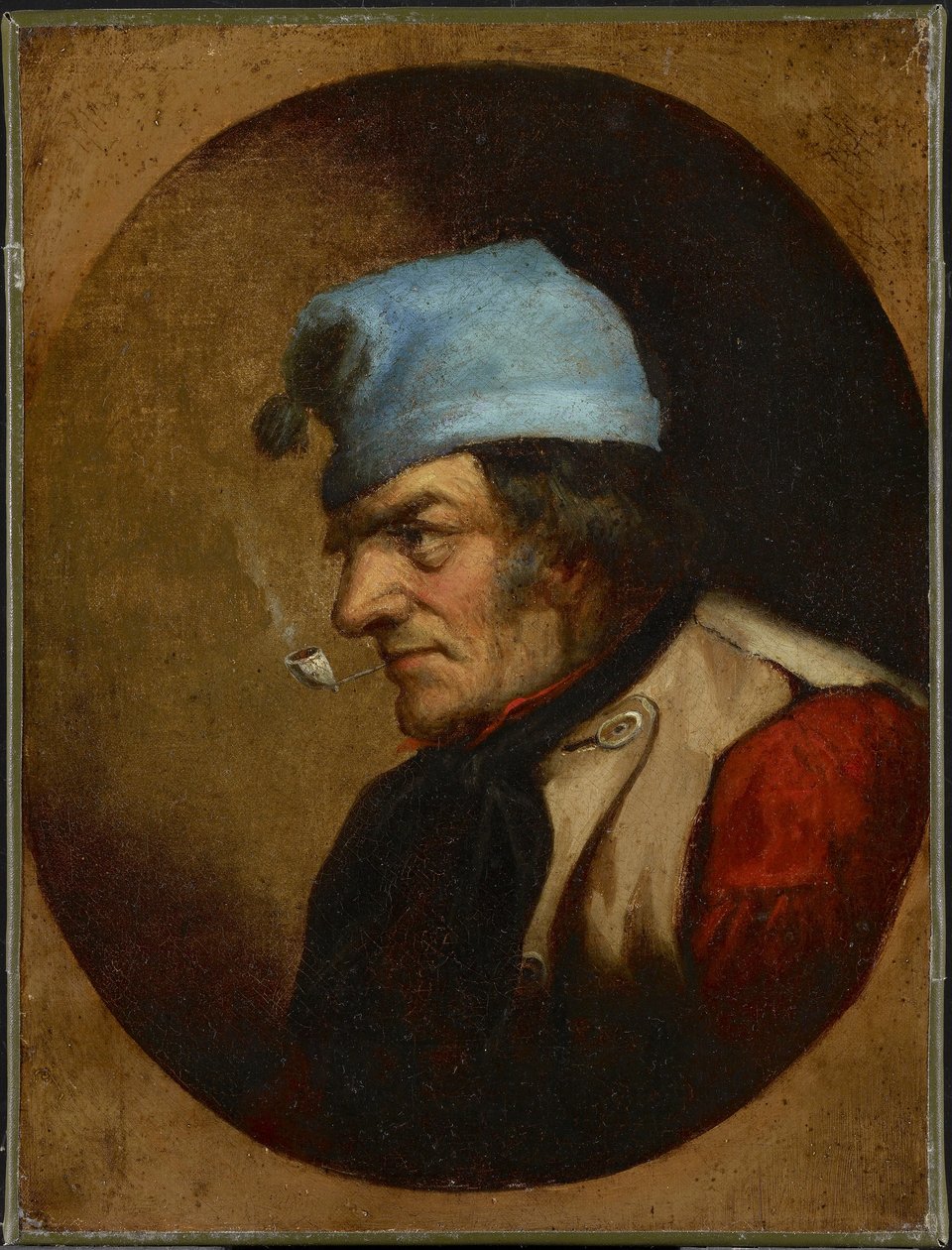 Beboer med Blue Tuque and Pipe, ca. 1855 (olie på lærred) af Cornelius Krieghoff