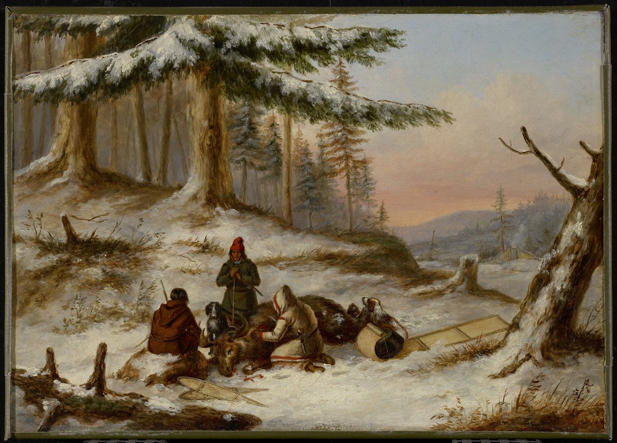 Moose Hunters, ca. 1859 (olie på lærred) af Cornelius Krieghoff