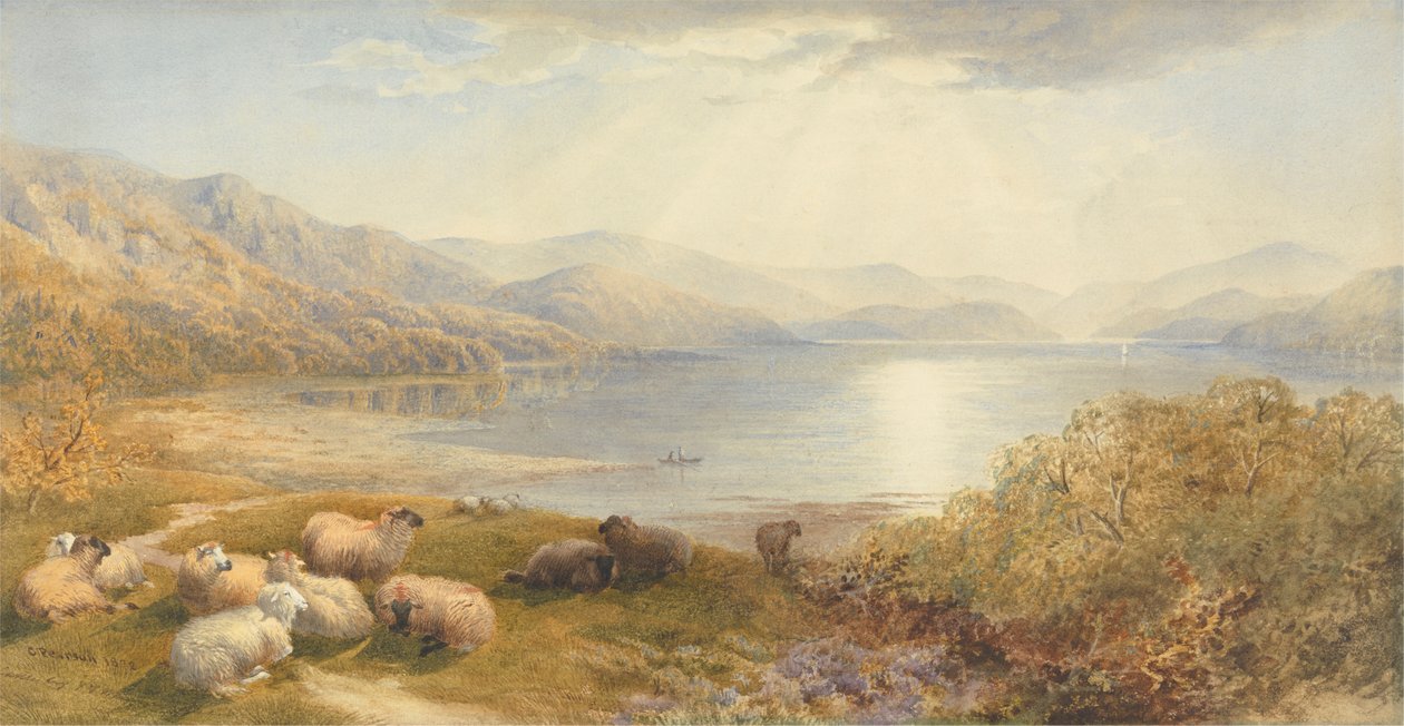 Scene på Mawddach, nær Barmouth af Cornelius Pearson