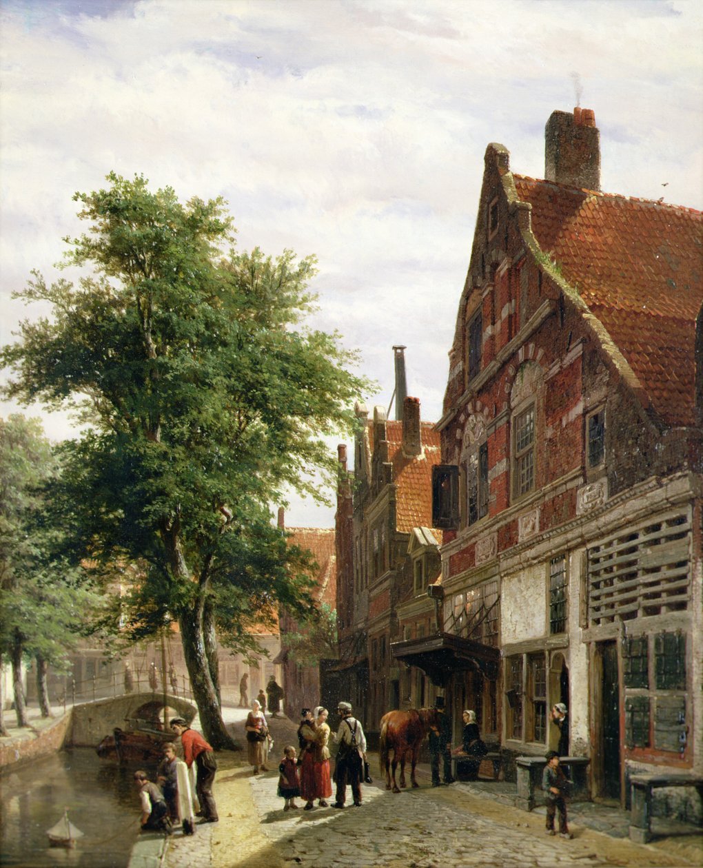 Zuiderhavendijk, Enkhuizen om sommeren af Cornelius Springer