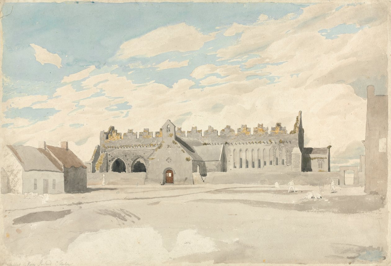 Ardfert Cathedral, Kerry, Irland af Cornelius Varley