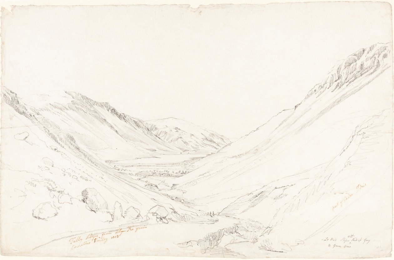 Tally Llyn fra Llyn Trigrain af Cornelius Varley