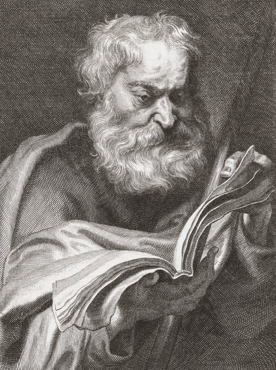 Apostlen Thomas, tvivlende Thomas, portræt. af Cornelius van Caukercken