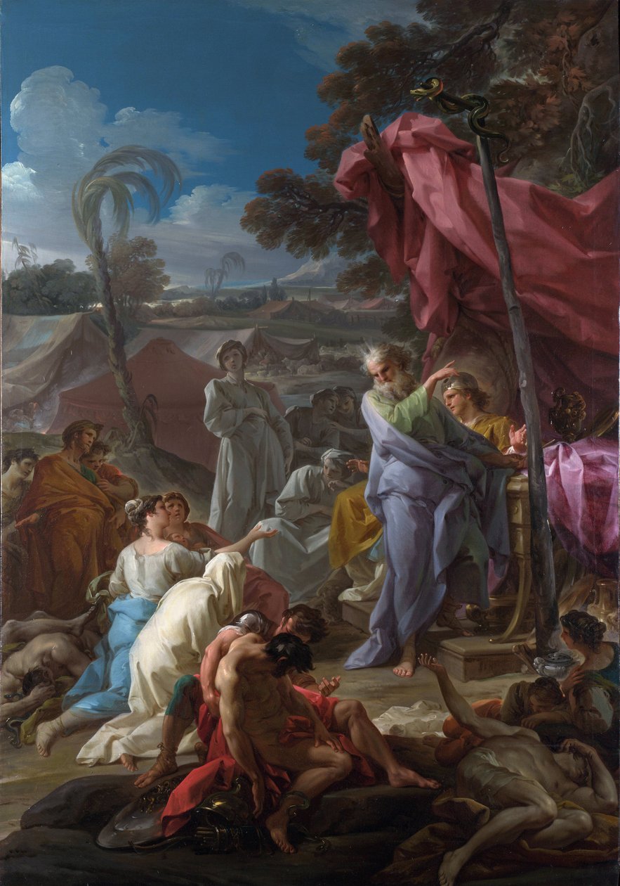 ""The Brazen Serpent"" Maleri af Corrado Giaquinto (1703-1766) 1744 London National Gallery af Corrado Giacquinto