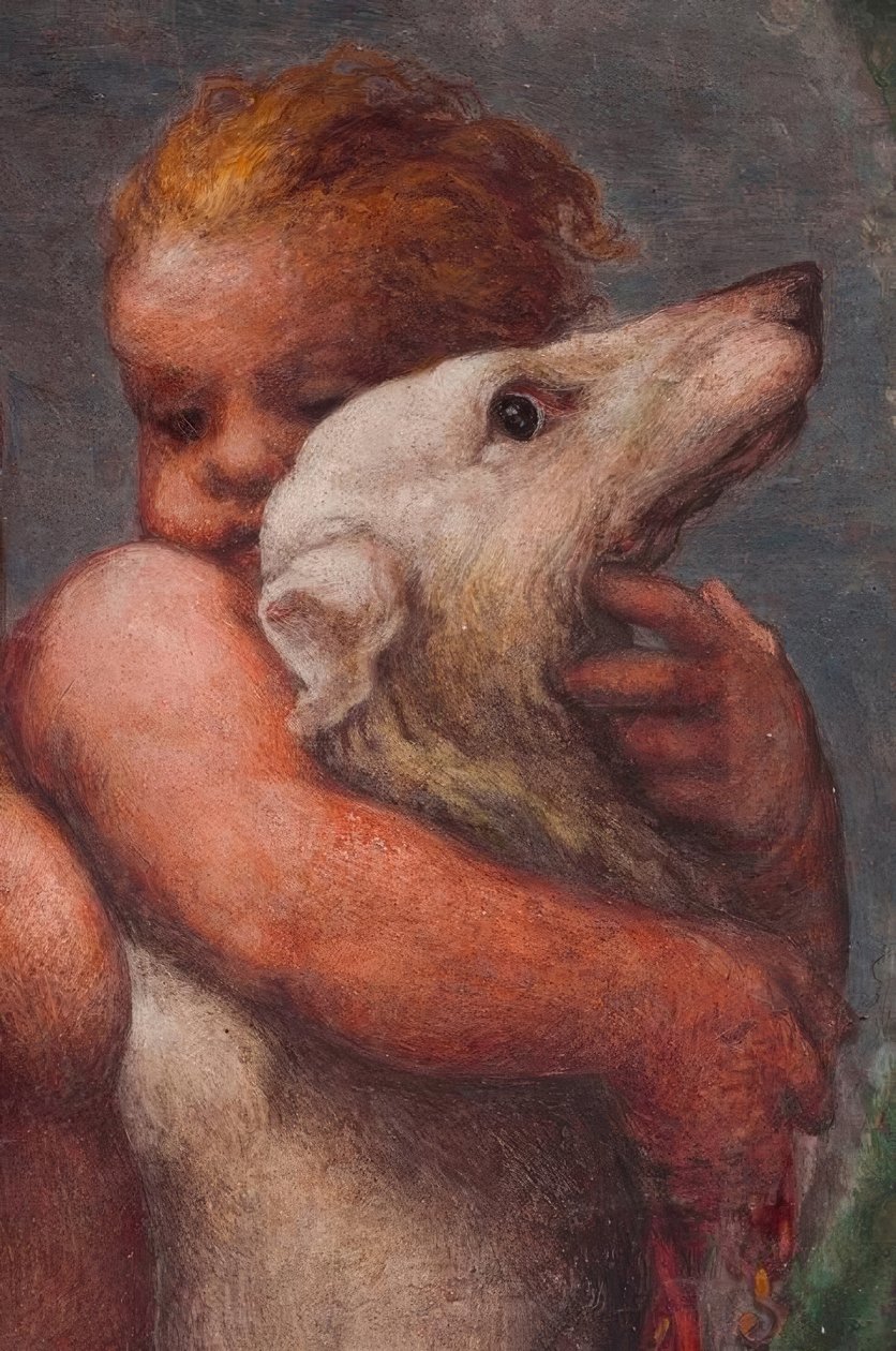 Parma, Camera di San Paolo, Putto af Antonio da Correggio
