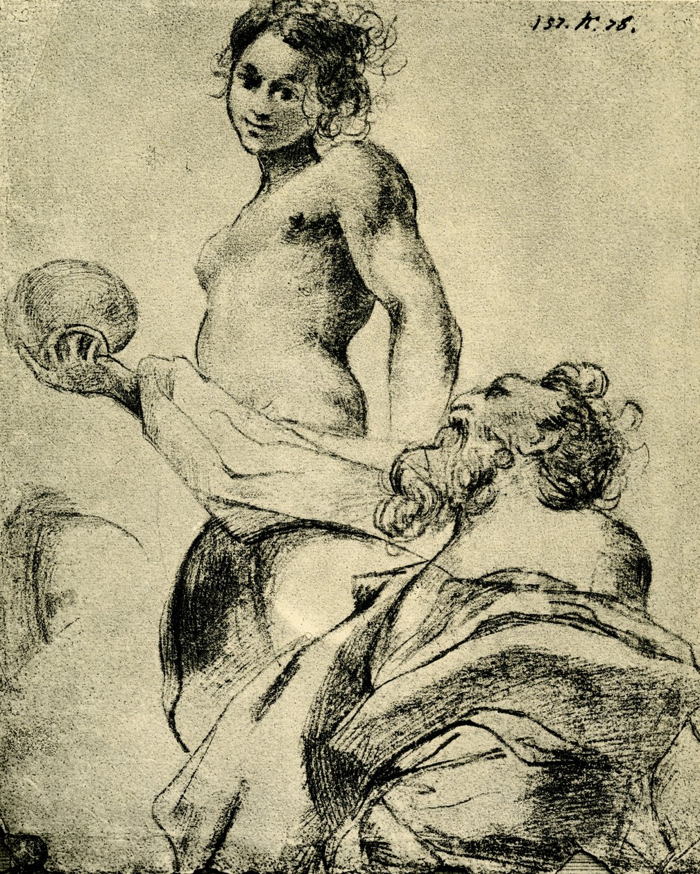 Studer til en gruppe af Antonio da Correggio