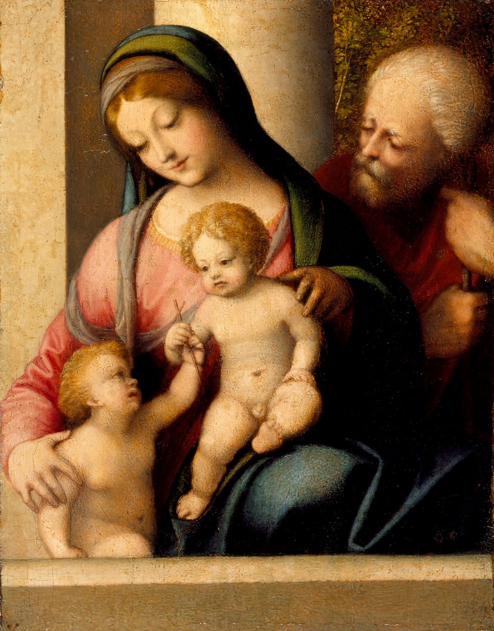Den hellige familie med spædbarnet Sankt Johannes Døberen, ca. 1515 af Antonio da Correggio