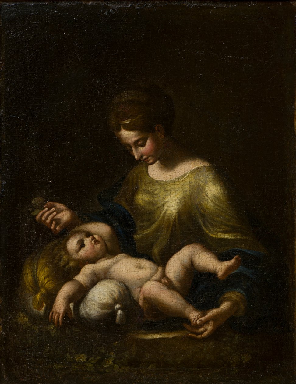 Madonnaen og barnet, ca. 1509-34 (olie på lærred) af Correggio