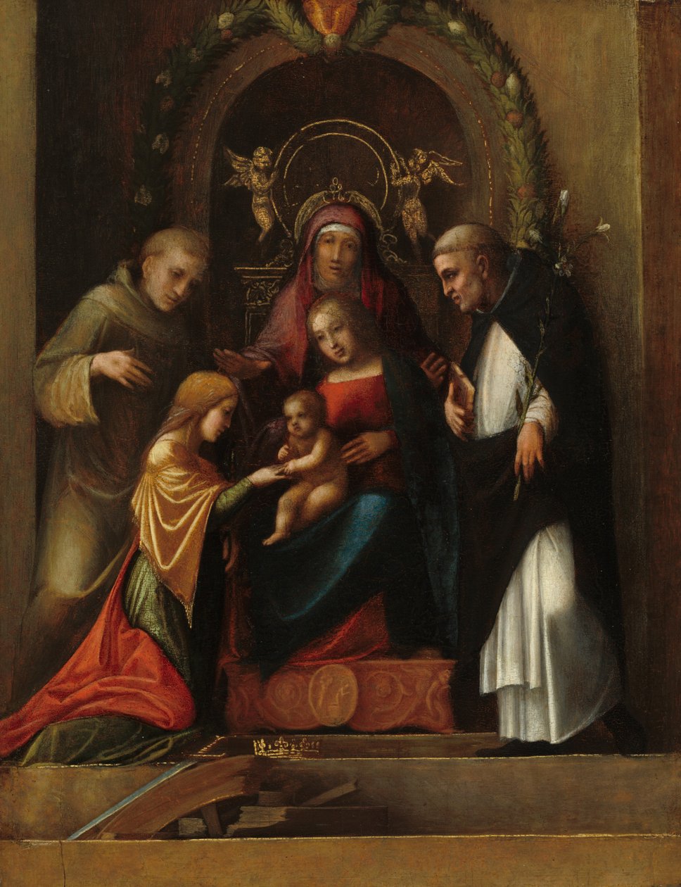 Sankt Katarinas mystiske ægteskab, 15101515. af Correggio