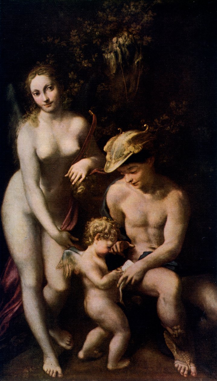 Venus med Merkur og Amor The School of Love, c1525, 1912. af Antonio da Correggio