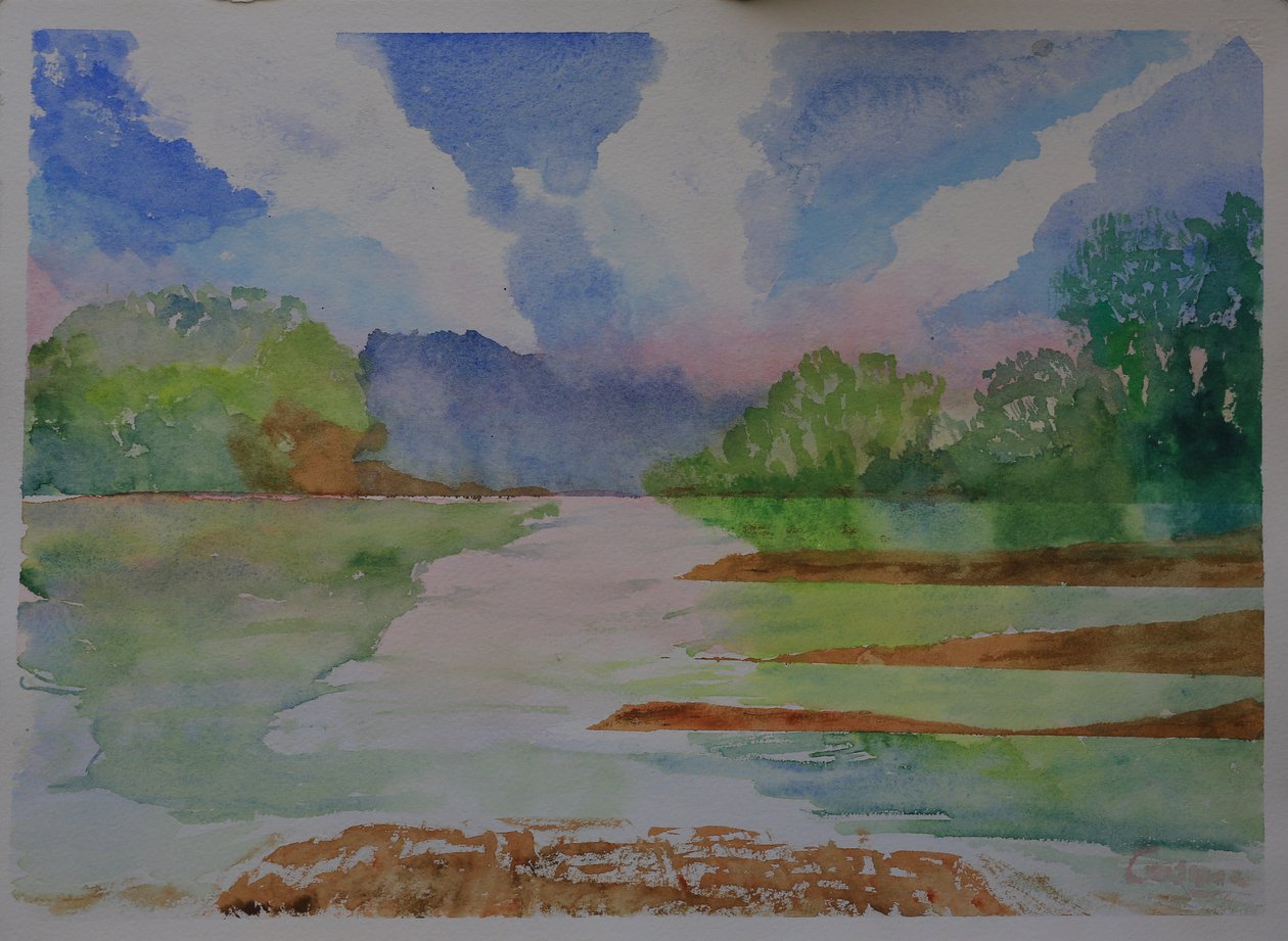 Flod, Dittsham, Devon af Cosima Duggal