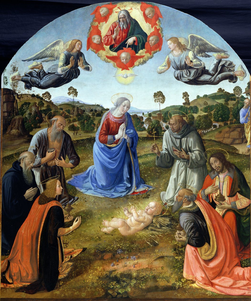 Tilbedelsen af Jesusbarnet, 1480