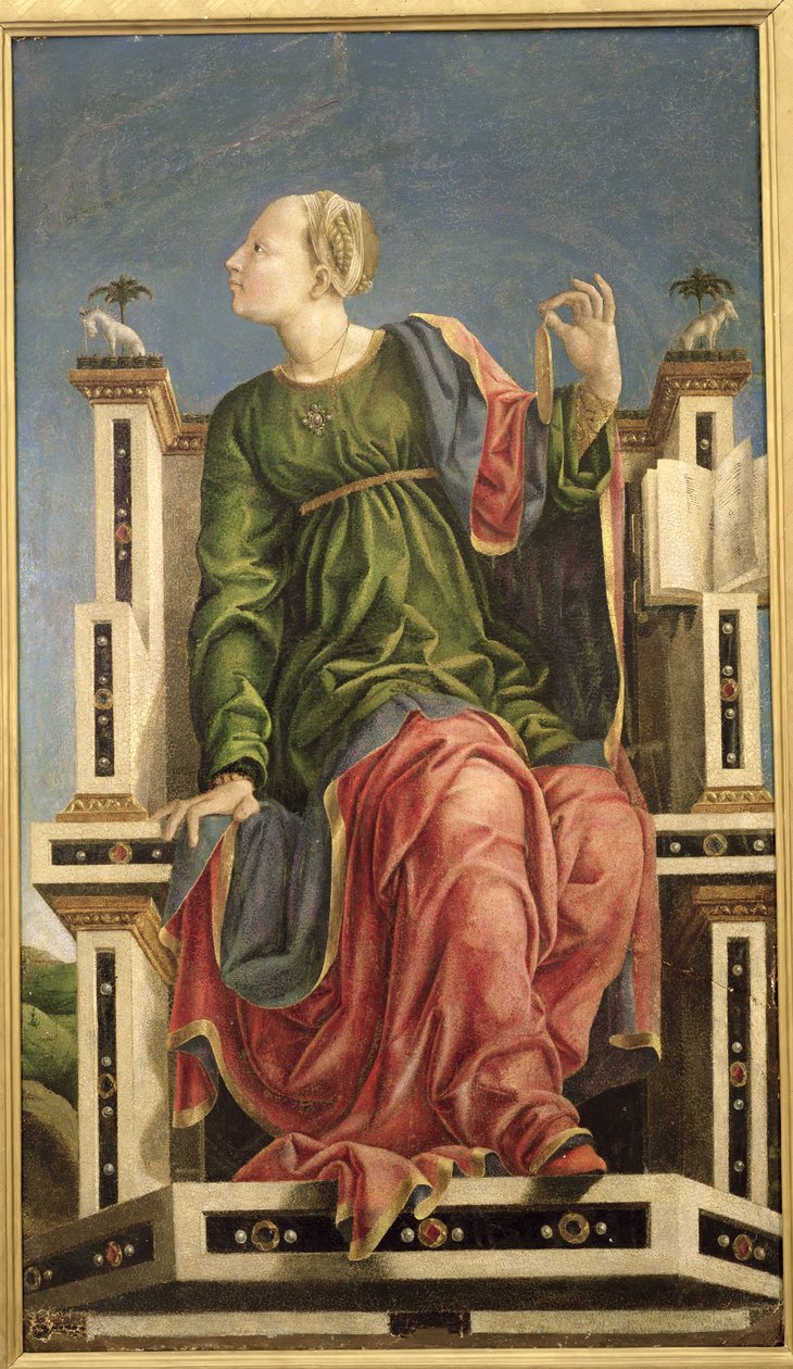 Erato (tempera på panel) af Cosimo Tura