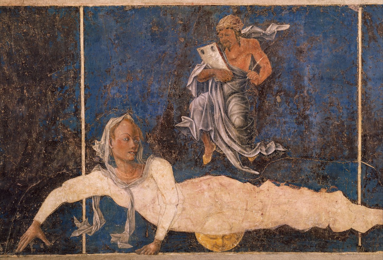 Jomfru med dekan, scene fra august måned, ca. 1470, tilskrevet Cosimo Tura af Cosimo (attr. to) Tura