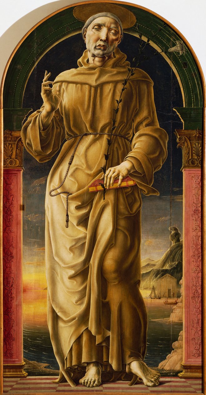 St Anthony, af Cosme Tura (ca 1430-1495), maleri. af Cosimo Tura