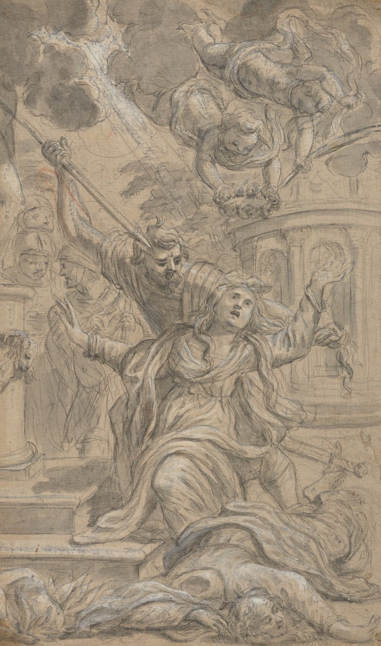 To kvindelige helliges martyrium, 1625-1704. af Cosimo Ulivelli
