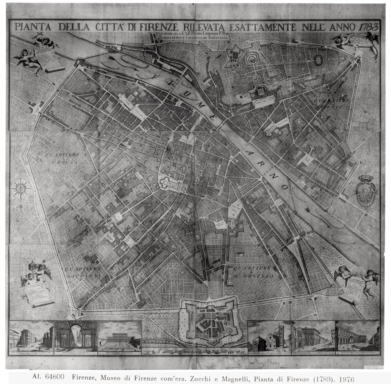 Plan over byen Firenze, 1783 af Cosimo Zocchi