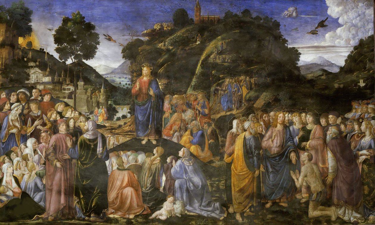 Bjergprædikenen, 1481-1482. af Cosimo di Lorenzo Rosselli