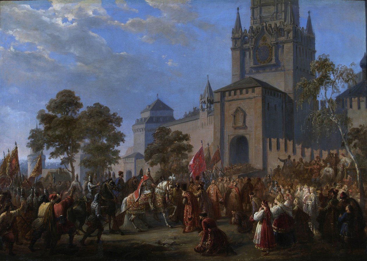 Kuzma Minins og grev Dmitry Pozharskys nationale opstand, 1856 af Cosroe Dusi